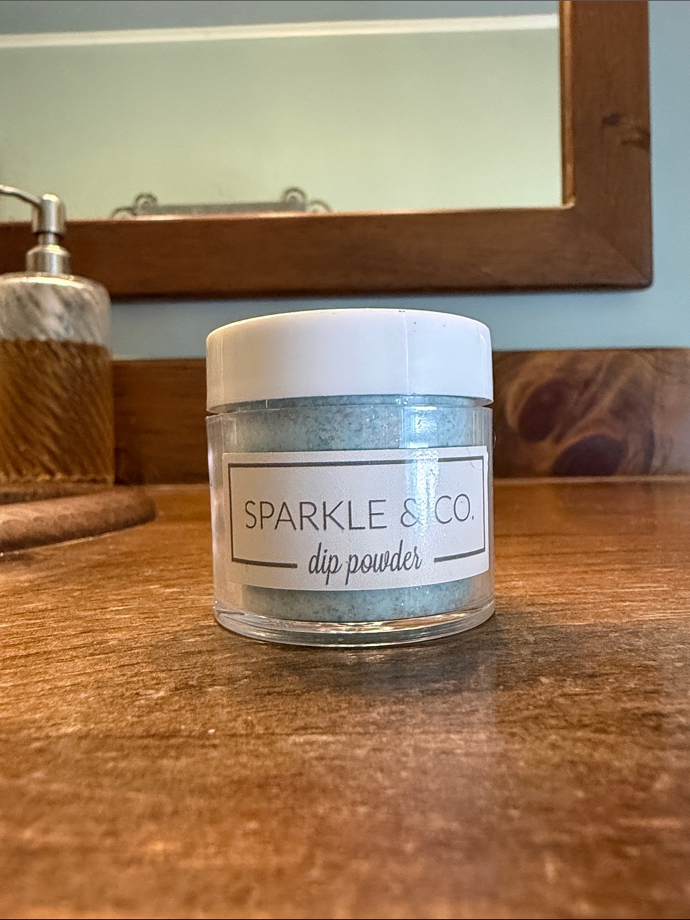 Sparkle & Co. Kind of Dream Turquoise Glow Dip Powder